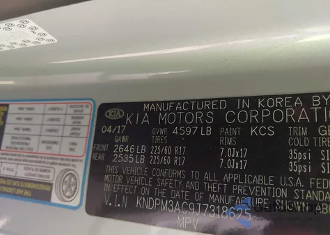 2018 Kia Sportage Lx from USA, damaged, VIN KNDPM3AC9J7318625